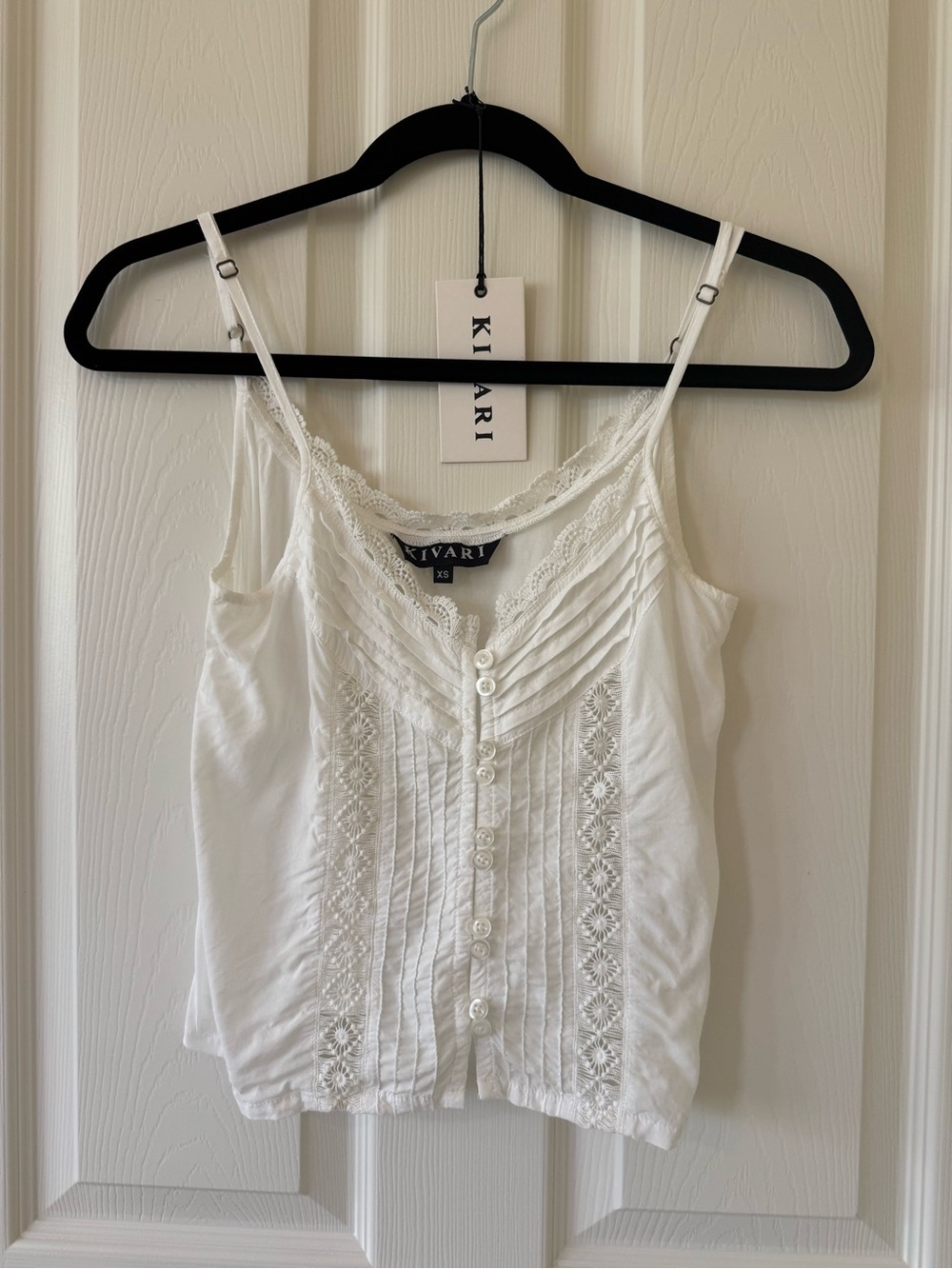 Kivari White Piazza Lace Crop Top